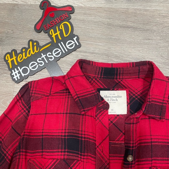 Abercrombie & Fitch Checkered Red Shirt - Picture 2 of 2
